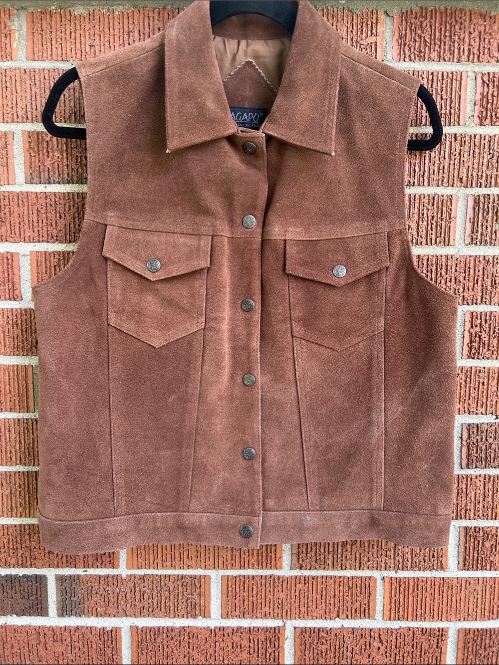 Leather Chestnut Brown western Sleeveless Vest